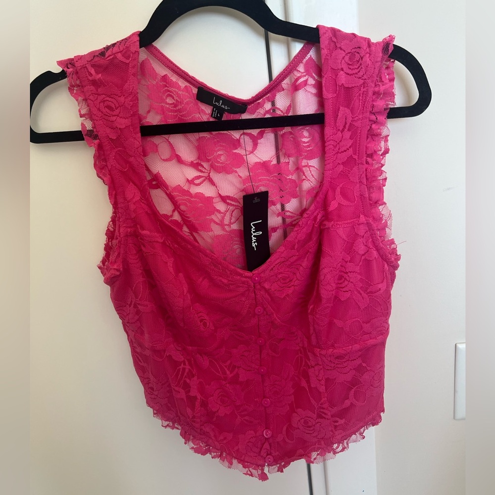 Pink Lace Top